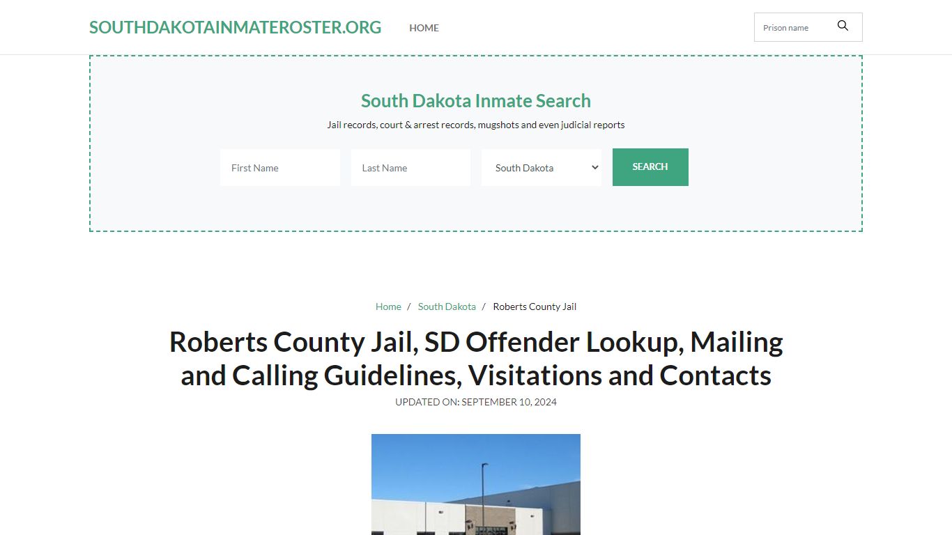 Roberts County Jail, SD: Inmate Search Options, Visitations, Contacts